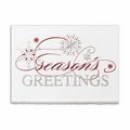 Terrific Snowflakes Greeting Card - Silver Deckle edge White Fastick  Envelope
